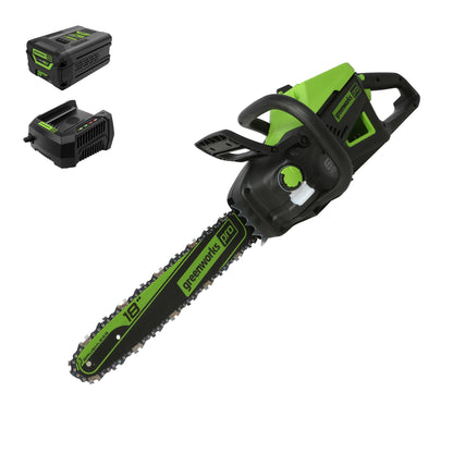 Greenworks 60V Cordless Brushless Chainsaw with Battery