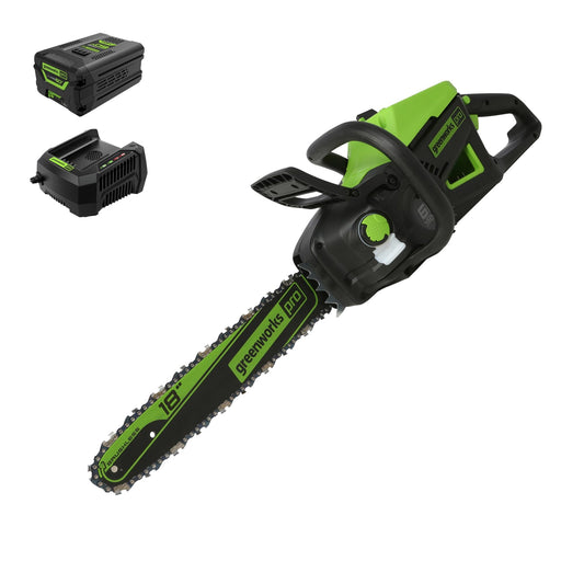 Greenworks 60V Cordless Brushless Chainsaw with Battery