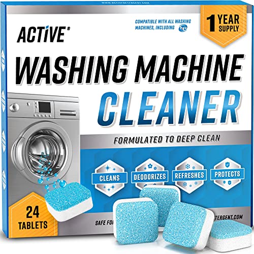 24 Pack Washing Machine Cleaner Tablets, Deep Descaler
