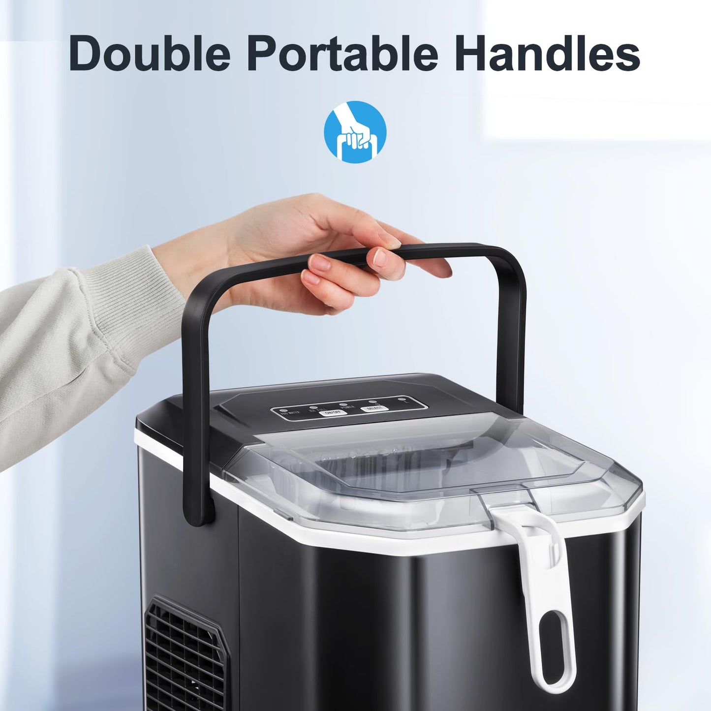 ZAFRO Self-Cleaning Countertop Ice Maker Machine
