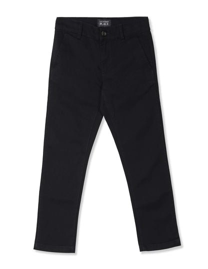 The Children's Place Boys Stretch Skinny Chino Pants,Black Single,10