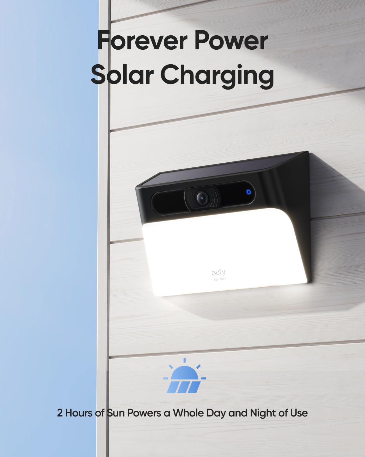 eufy Security Solar Wall Light Camera 2K