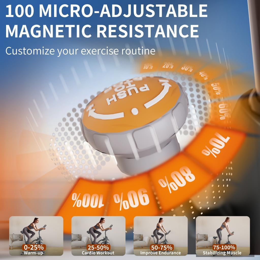 Adjustable Magnetic Resistance Indoor Exercise Bike