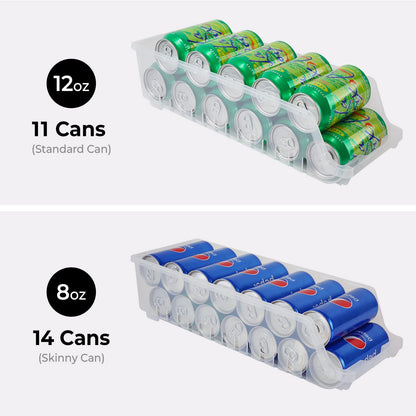 Soda Can Organizer for Refrigerator Storage 2-Pack