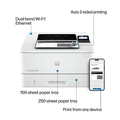 HP LaserJet M209dw Wireless Printer, Print, Fast speeds, Easy setup, Mobile printing,Best-for-small teams