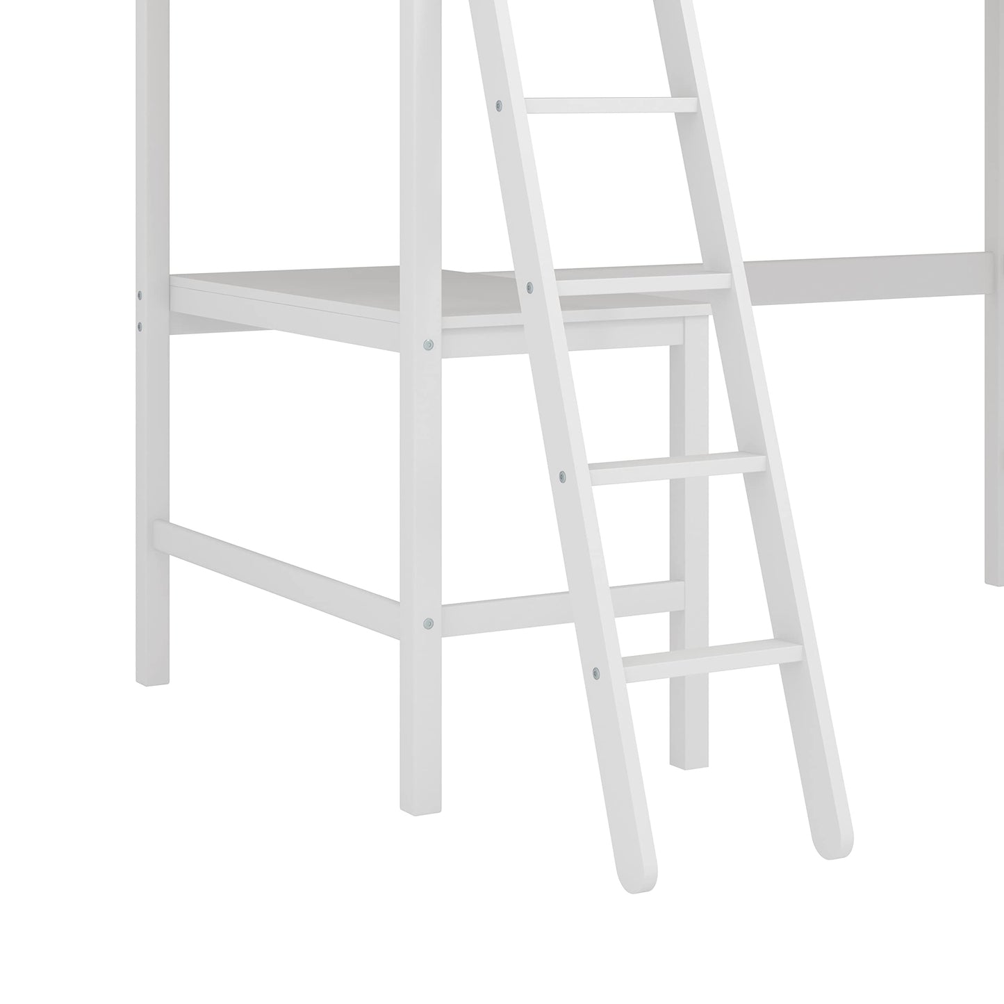 Hillsdale Twin Loft Bed with Desk, White