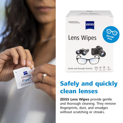 400 ZEISS Pre-Moistened Alcohol Wipes for Glasses