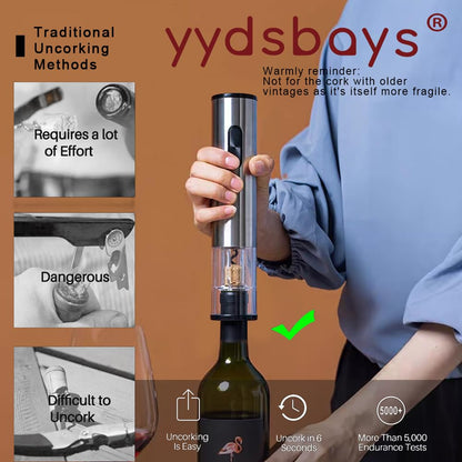 Automatic Electric Wine Opener with Foil Cutter