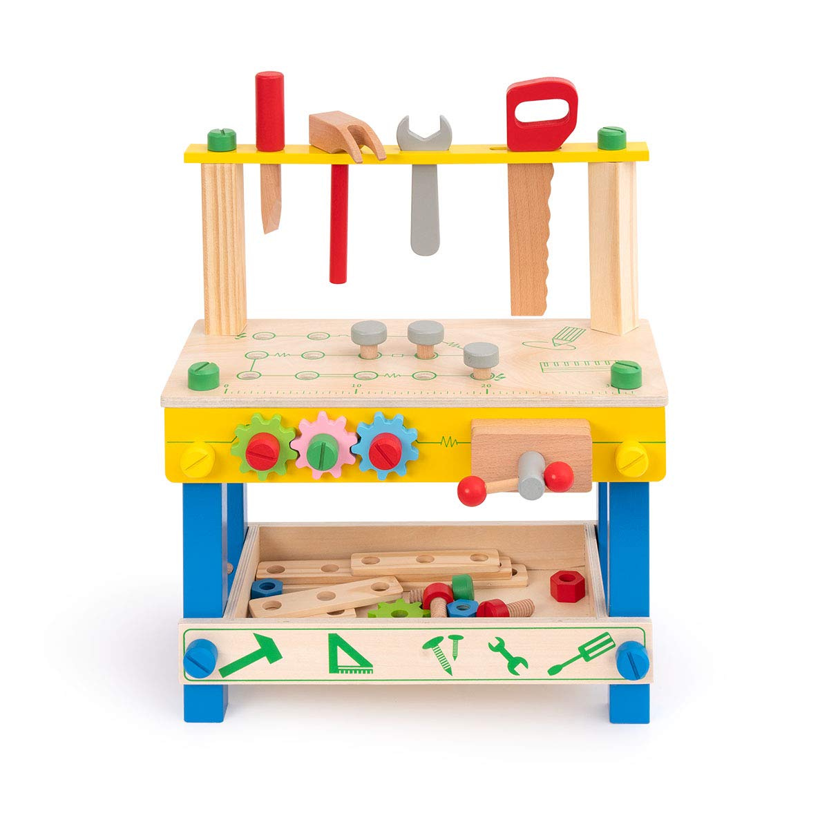 ROBUD Wooden Tool Stand Set for Kids