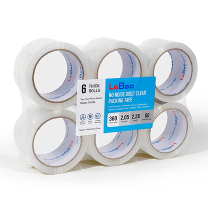 LeBao Noiseless Heavy Duty Packing Tape Rolls
