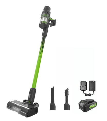 Greenworks 24V Brushless Stick Vacuum, Lightweight, Handheld, Pet, Anti-Allergen HEPA Filtration, Hard Floor, Carpet, Car, 4Ah Battery, Compact Charger