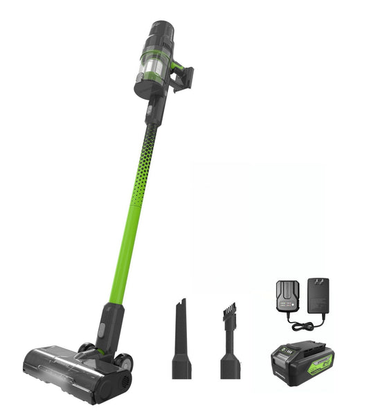 Greenworks 24V Brushless Stick Vacuum, Lightweight, Handheld, Pet, Anti-Allergen HEPA Filtration, Hard Floor, Carpet, Car, 4Ah Battery, Compact Charger