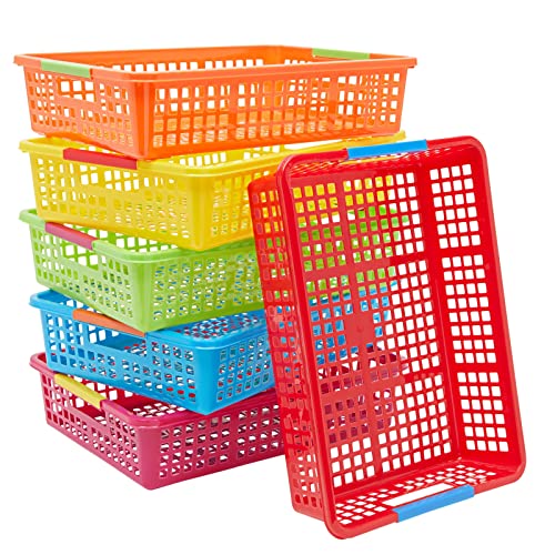 6 Pack Plastic Paper Trays Classroom Storage Organizers