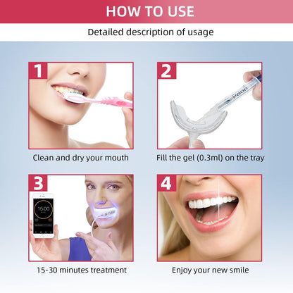 Teeth Whitening Kit with LED Light for Sensitive Teeth