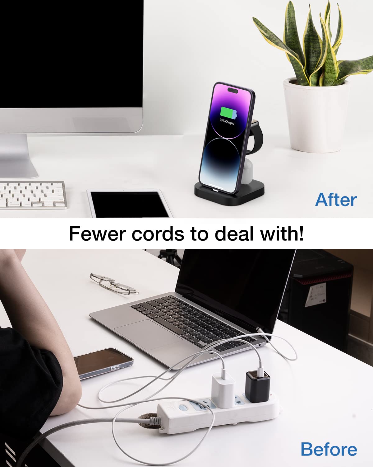 3-in-1 Wireless Charger Dock for Apple Devices