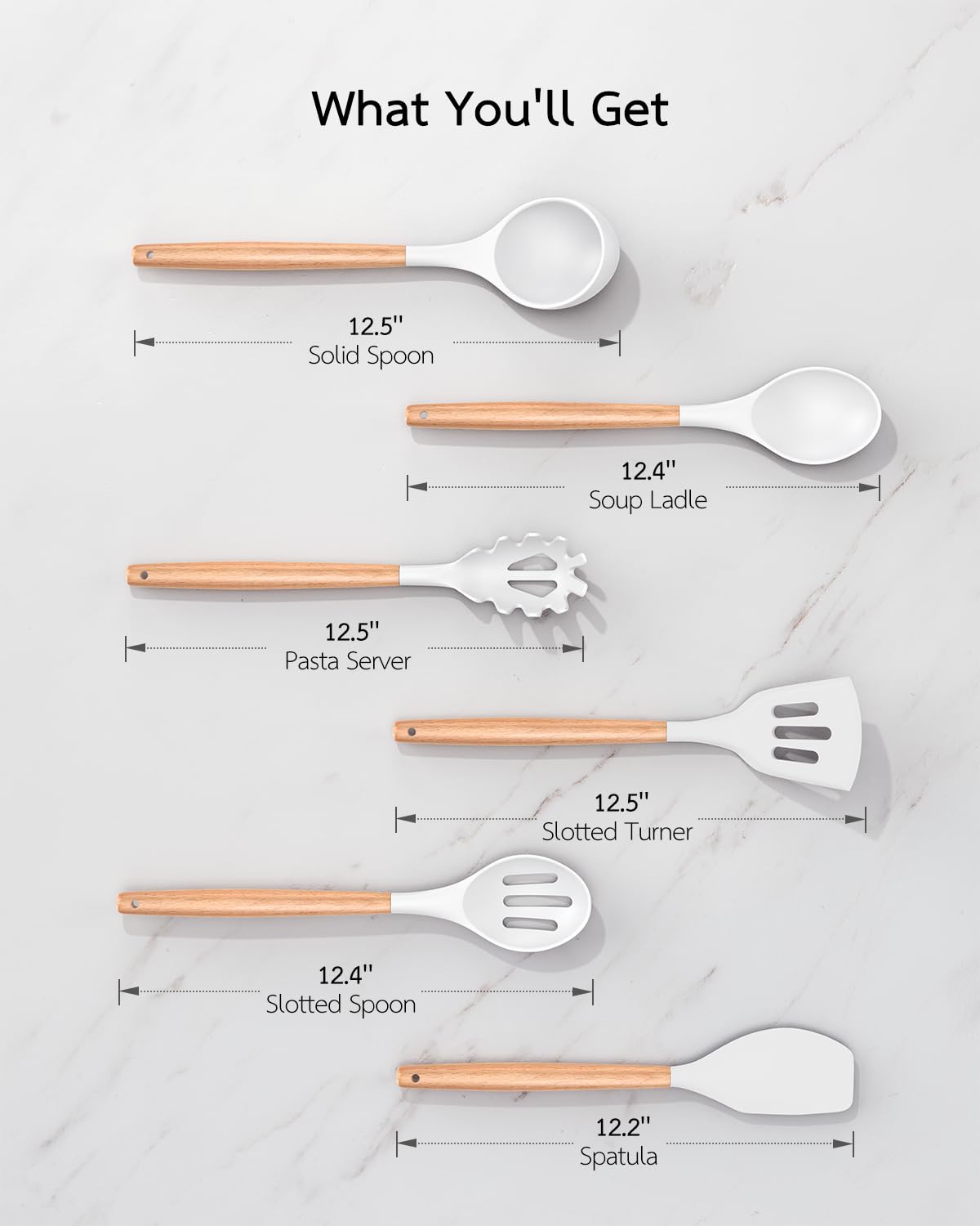 TUUMIIST 18-Piece Knife Set with Block & Sharpener