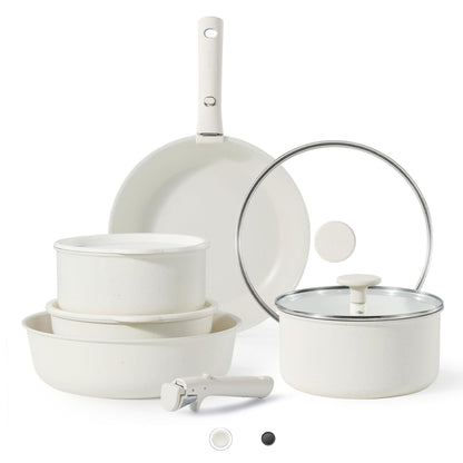 CAROTE Nonstick Cookware Set with Detachable Handle