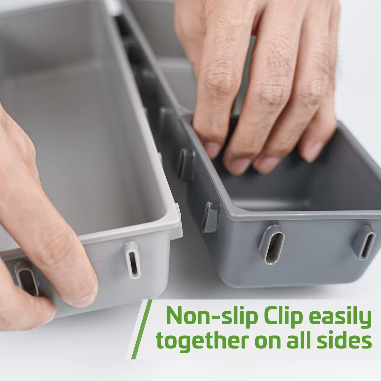 OFFSIR Junk Drawer Organizer, Kitchen Silverware Utensil Drawers Organizers and Storage, Cutlery Trays Small Plastic Holder Bins Set, Kitchen Accessories for Desk Office Bathroom Restroom