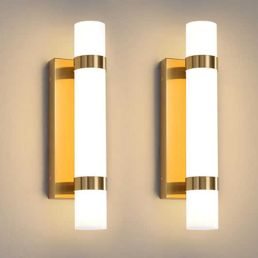 Epinl Gold Dimmable LED Wall Sconces Set of 2