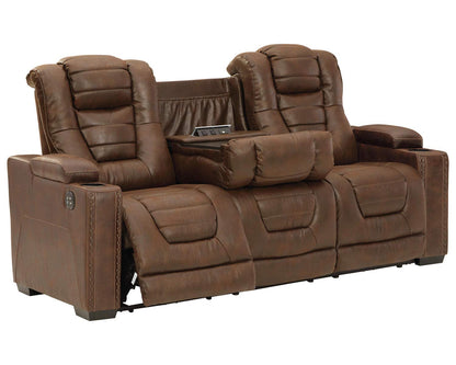 Power Reclining Sofa with Adjustable Headrest