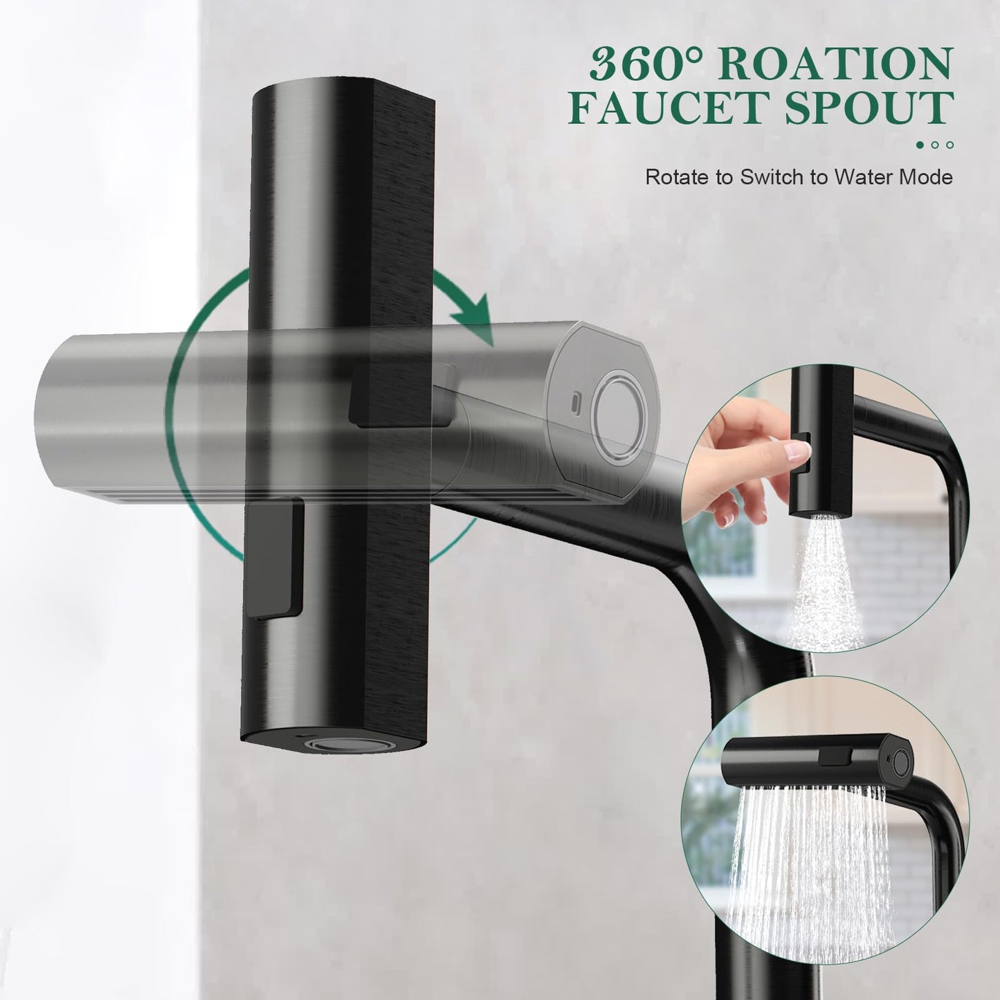 VallisCo Pull Down Kitchen Faucet with Sprayer