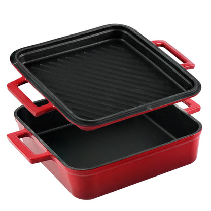 Cast Iron Dutch Oven with Skillet Lid 9x9