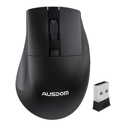 AUSDOM Wireless Mouse with USB Receiver, 1600 DPI