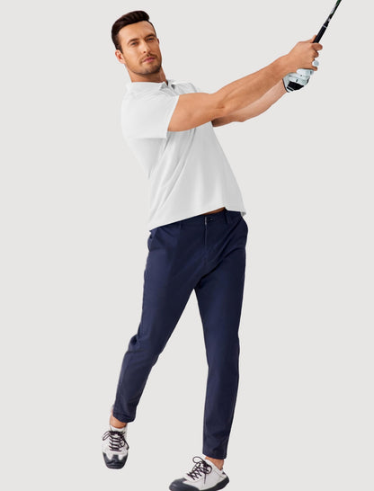 3 Pack Mens Moisture Wicking Polo Shirts
