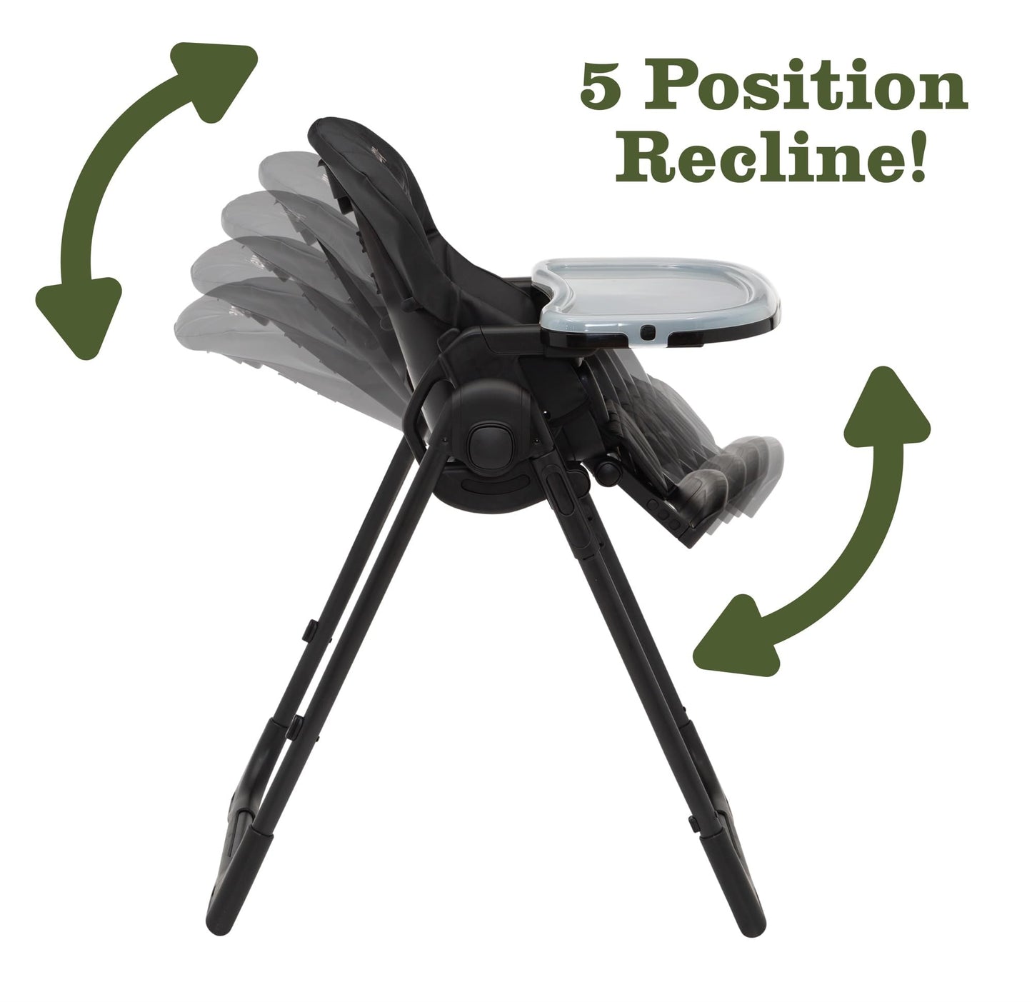 Jeep High Chair with Adjustable Height & Recline