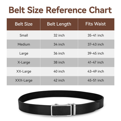 LAURA FAIRY Men's Ratchet Belt - Black Dress Belt