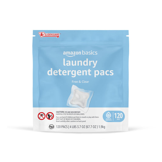 120 Pack Amazon Basics Laundry Detergent Pacs