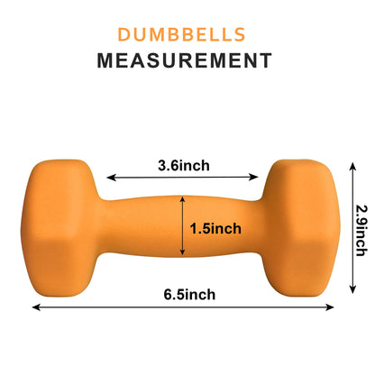 Neoprene Coated Dumbbells, 4 LB Pair