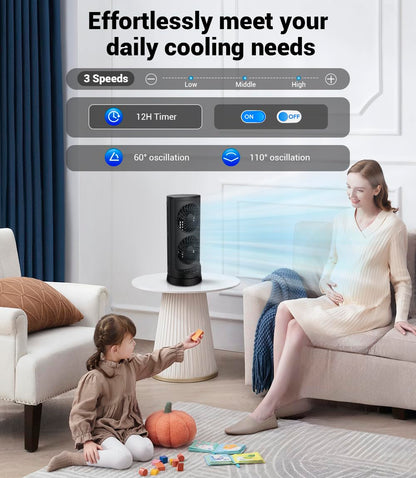 KopBeau Oscillating Cooling Tower Fan with Timer & 3 Speeds