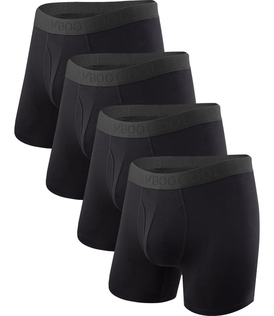 4 Pack BAMBOO COOL Men's Boxer Briefs