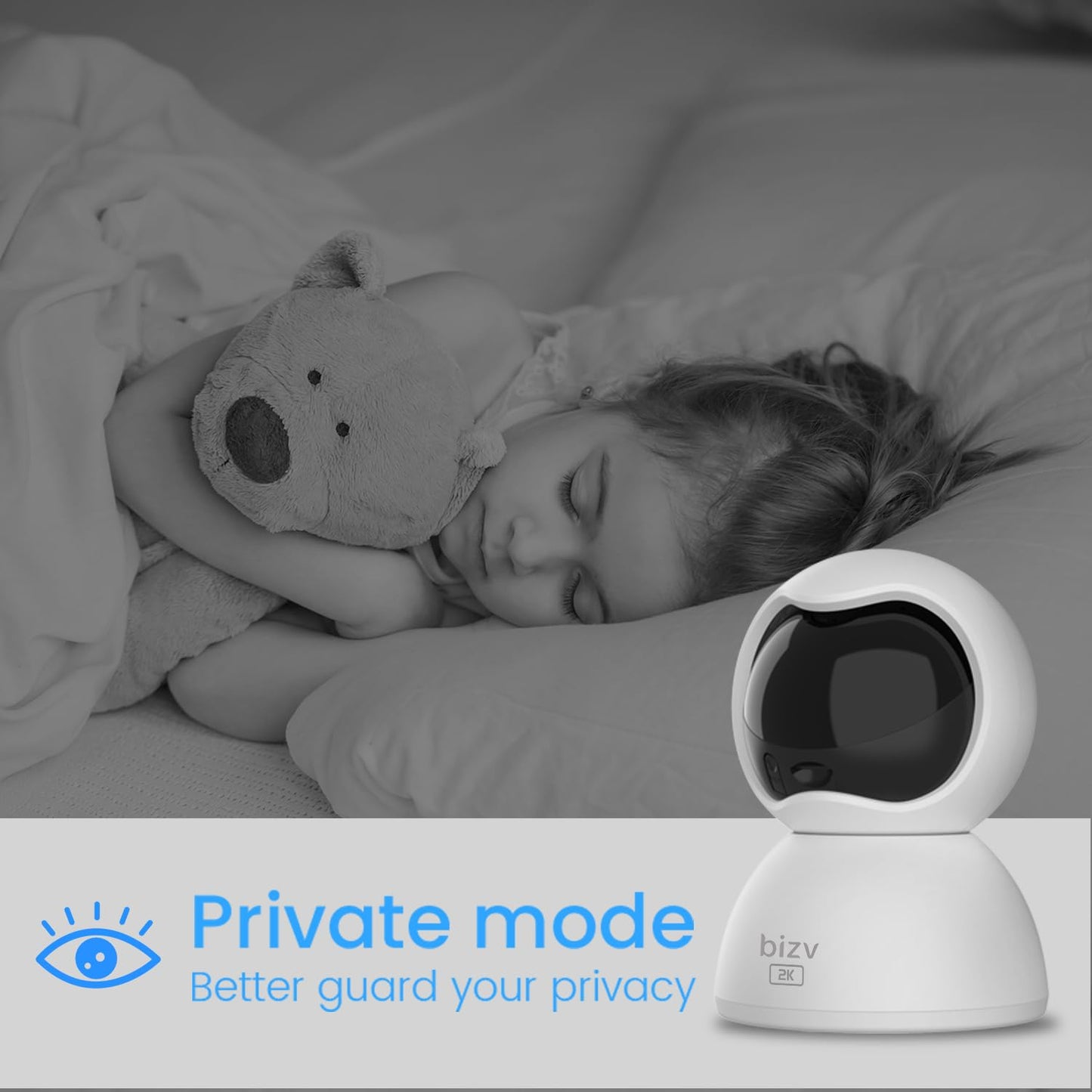 2K HD Pan/Tilt Indoor Security Camera with Audio