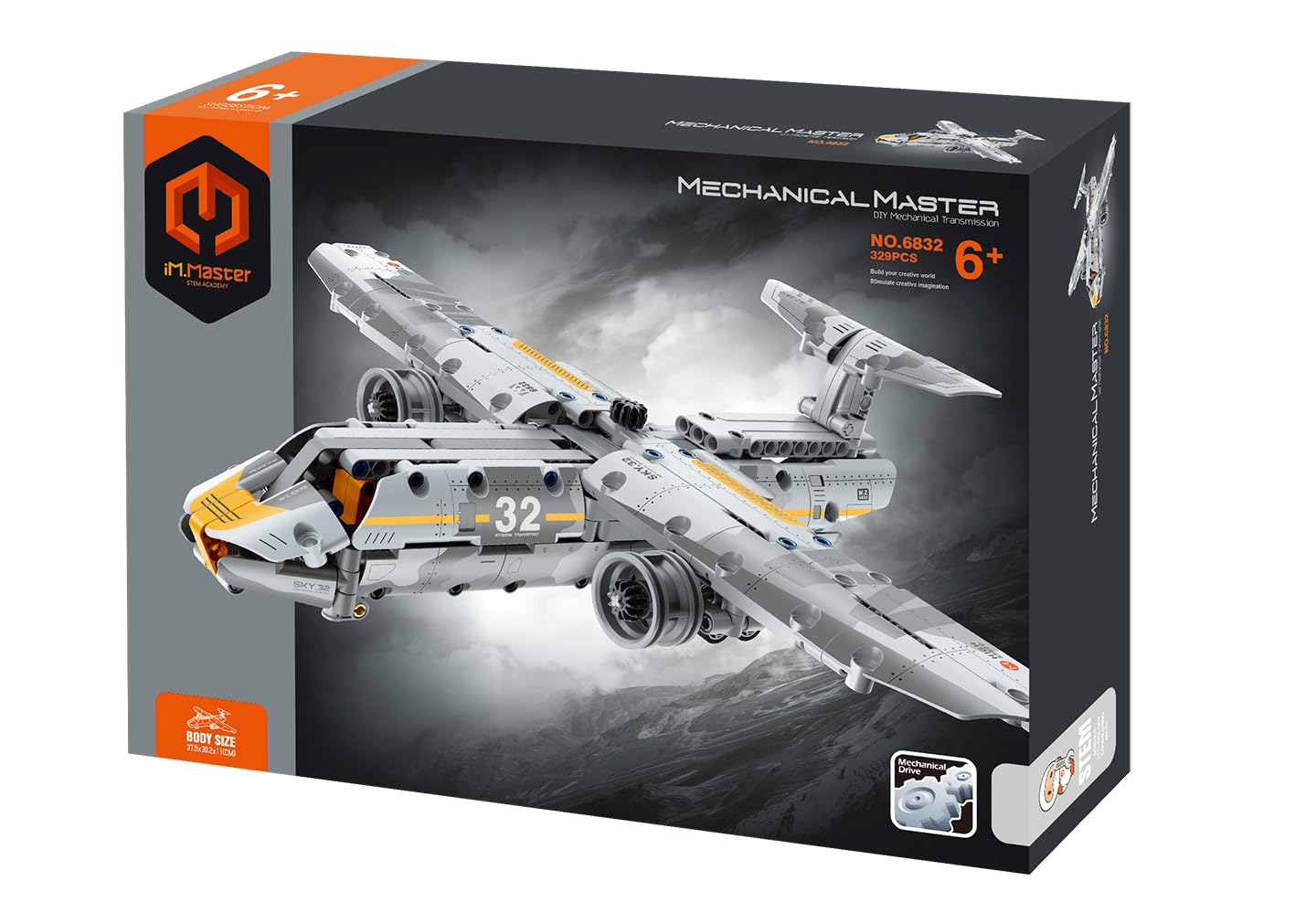 329 Pcs Mechanical Aircraft Building Kit