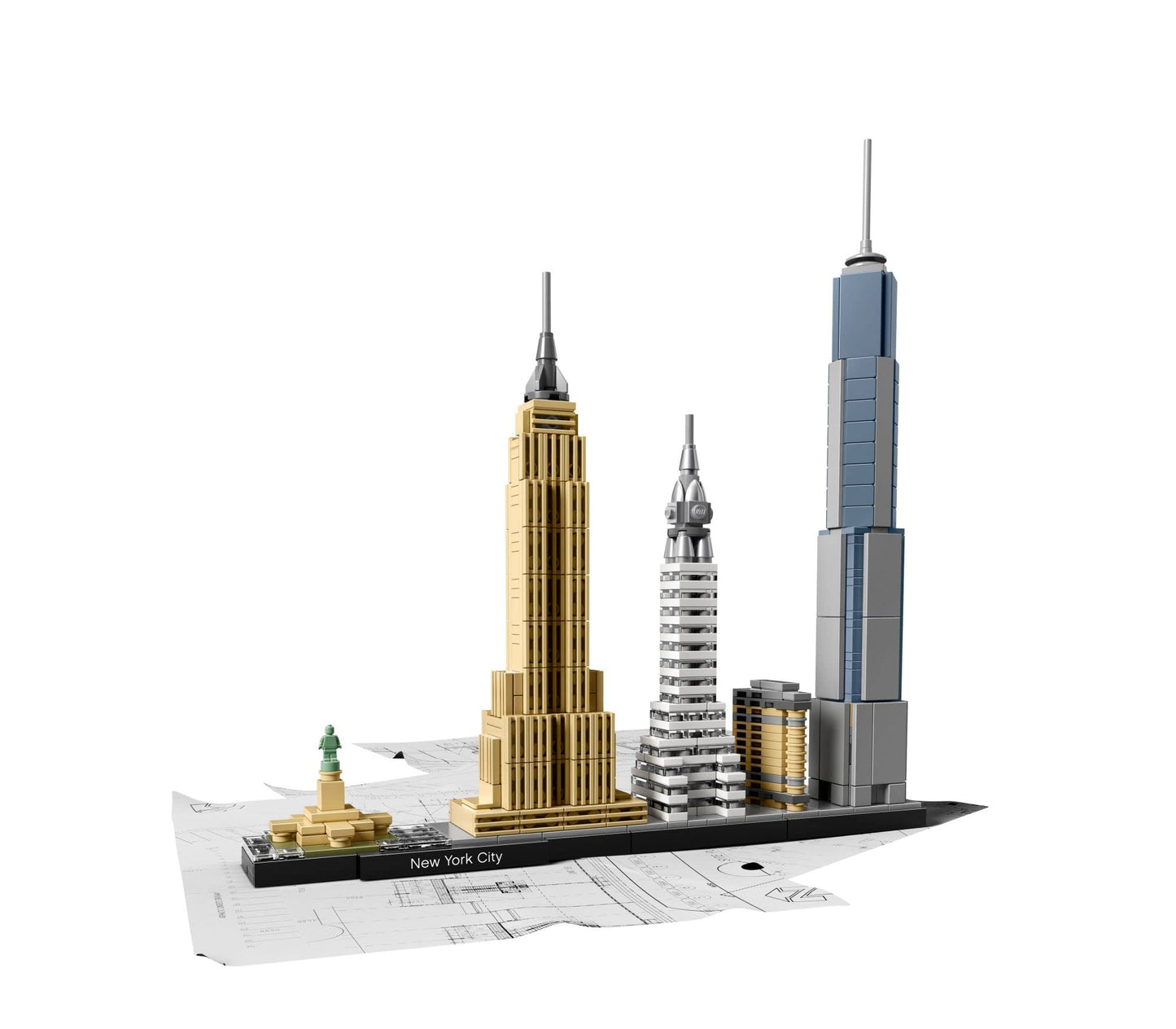 LEGO Architecture New York City 21028, Build It Yourself New York Skyline Model Kit for Adults and Kids (598 Pieces),Multicolor