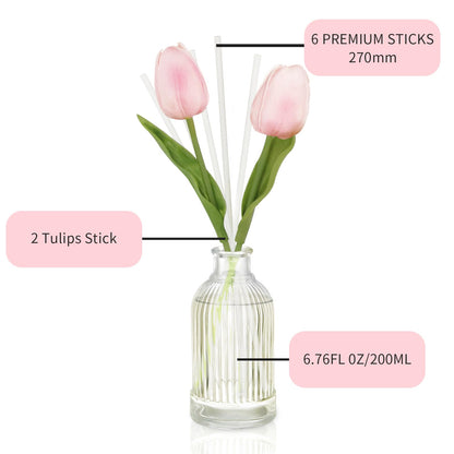 LA BELLEFÉE Pink Rose Reed Diffuser Set