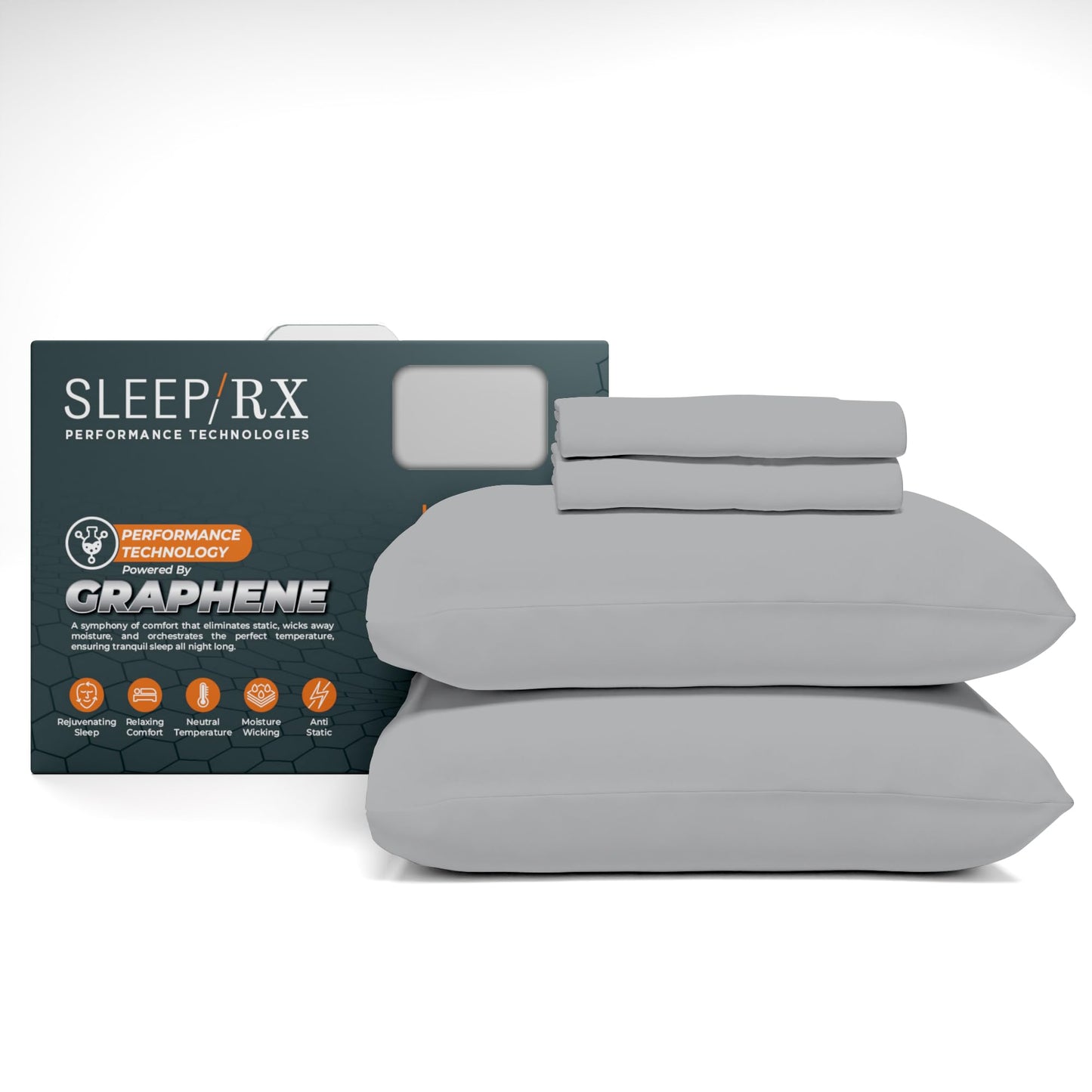 SLEEP RX 400 Thread Count Cotton Sateen Sheets