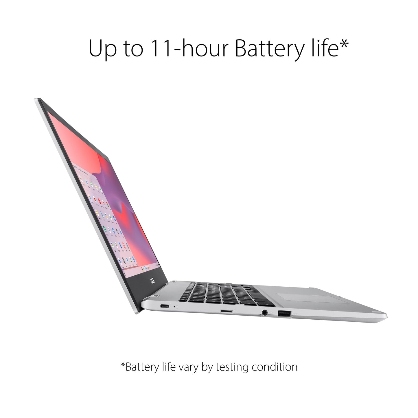 ASUS Chromebook CX1, 15.6" FHD NanoEdge Display, Intel Celeron N4500 Processor, 64GB eMMC Storage, 8GB RAM, ChromeOS, Transparent Silver, CX1500CKA-AS84F