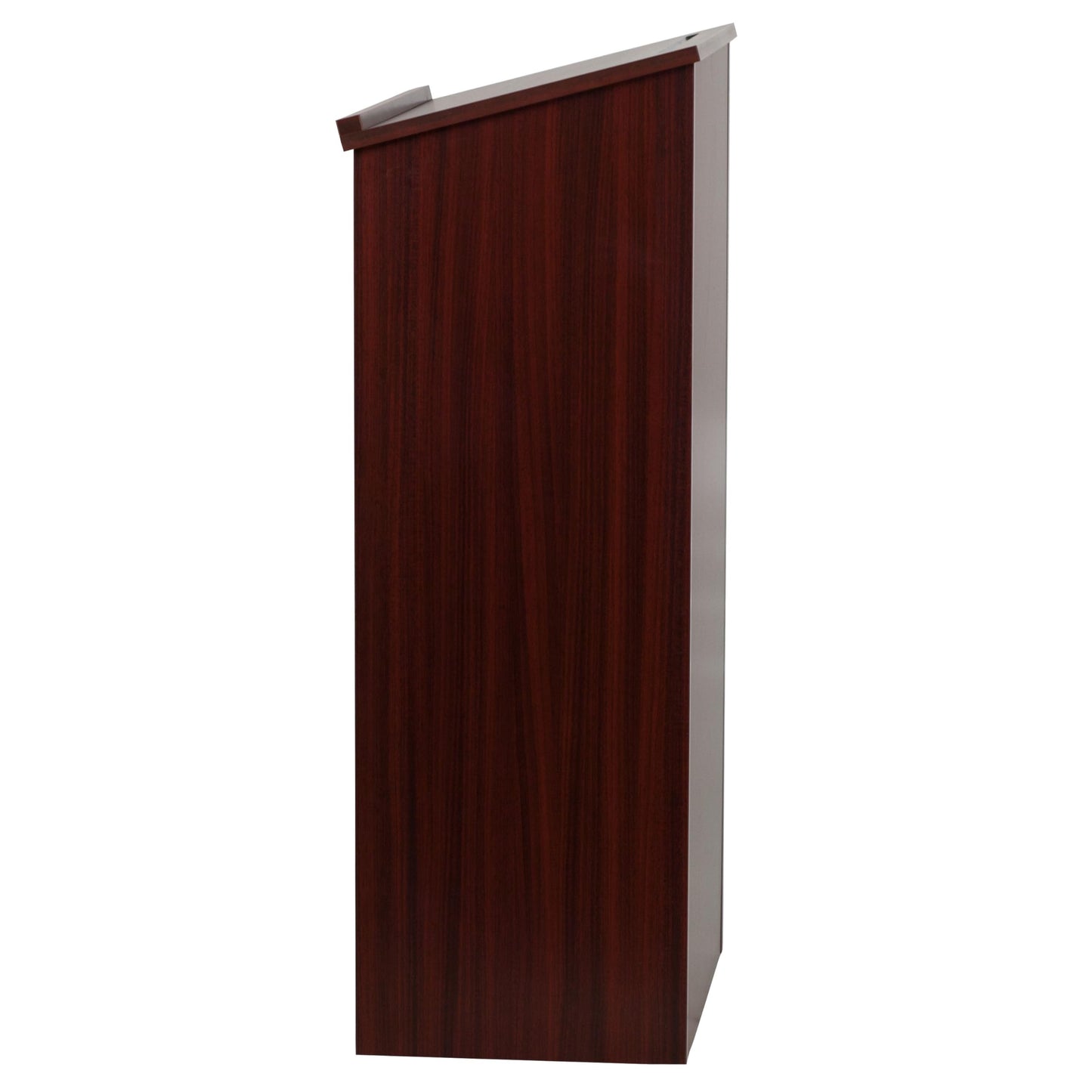 Flash Furniture Mysta Stand-Up Lectern in Mahogany