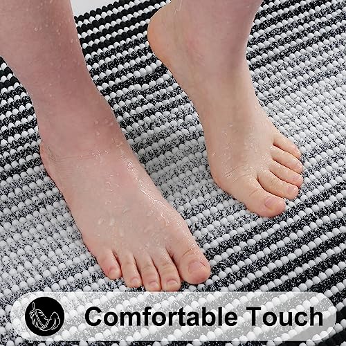 UPDATE: DEAD ❗ Colorxy Chenille Bathroom Rugs, Extra Soft and Absorbent Bath Mat, Non-Slip Machine Washable Rug, Luxury Plush Shaggy Bath Carpet, Suitable for Bathroom Floor, Tub, Shower, 24''x16'', Black
