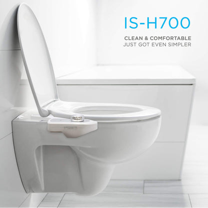 INUS Ultra-Slim Bidet Attachment, Adjustable Non-Electric Nozzle (Posterior/Feminine Wash) Fresh Cold Water Sprayer Bidets, Bidet Attachment for Toilet with Stainless Steel Inlet H700