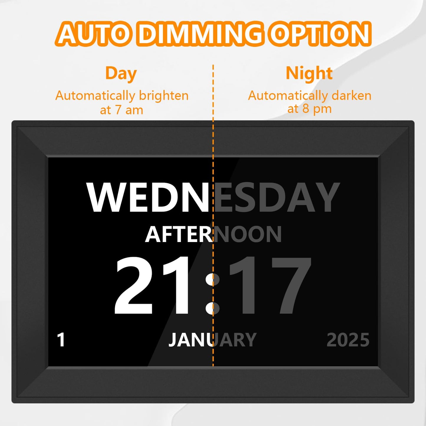 10.1" Touchscreen Dementia Clock by TIXINPO