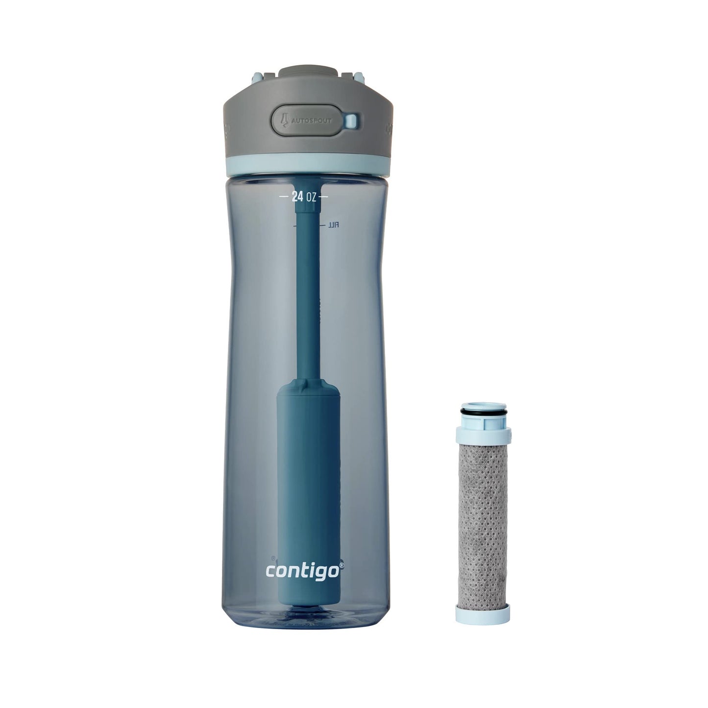 24 Oz Contigo Filter Water Bottle with AUTOSPOUT