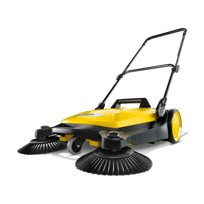 Kärcher - S 4 Twin Walk-Behind Outdoor Hand Push Sweeper - 5.25 Gallon Capacity - 26.8" Sweeping Width - Sweeps up to 26,000 ft²/Hour,Yellow