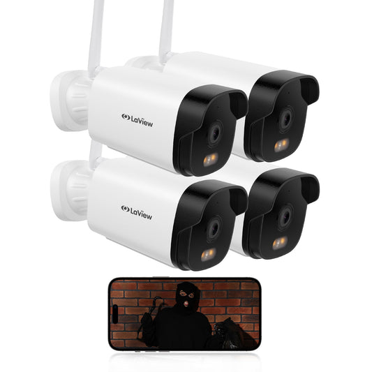 LaView 5MP Outdoor Security Cameras with Night Vision