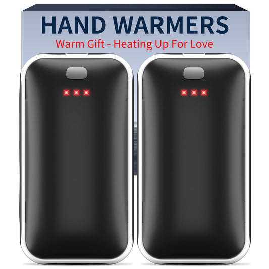 Hand Warmers Rechargeable, 2 Pack 4000mAh Electric Handwarmer, Portable Pocket Heater Handwarmers, Gifts for Men, Women, Christmas, Outdoor, Indoor, Golf, Camping, Hunting Accessories