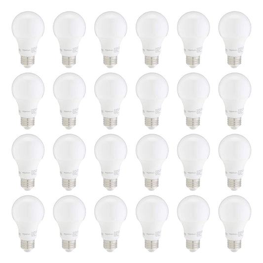 24-Pack Amazon Basics LED Light Bulbs, 9W