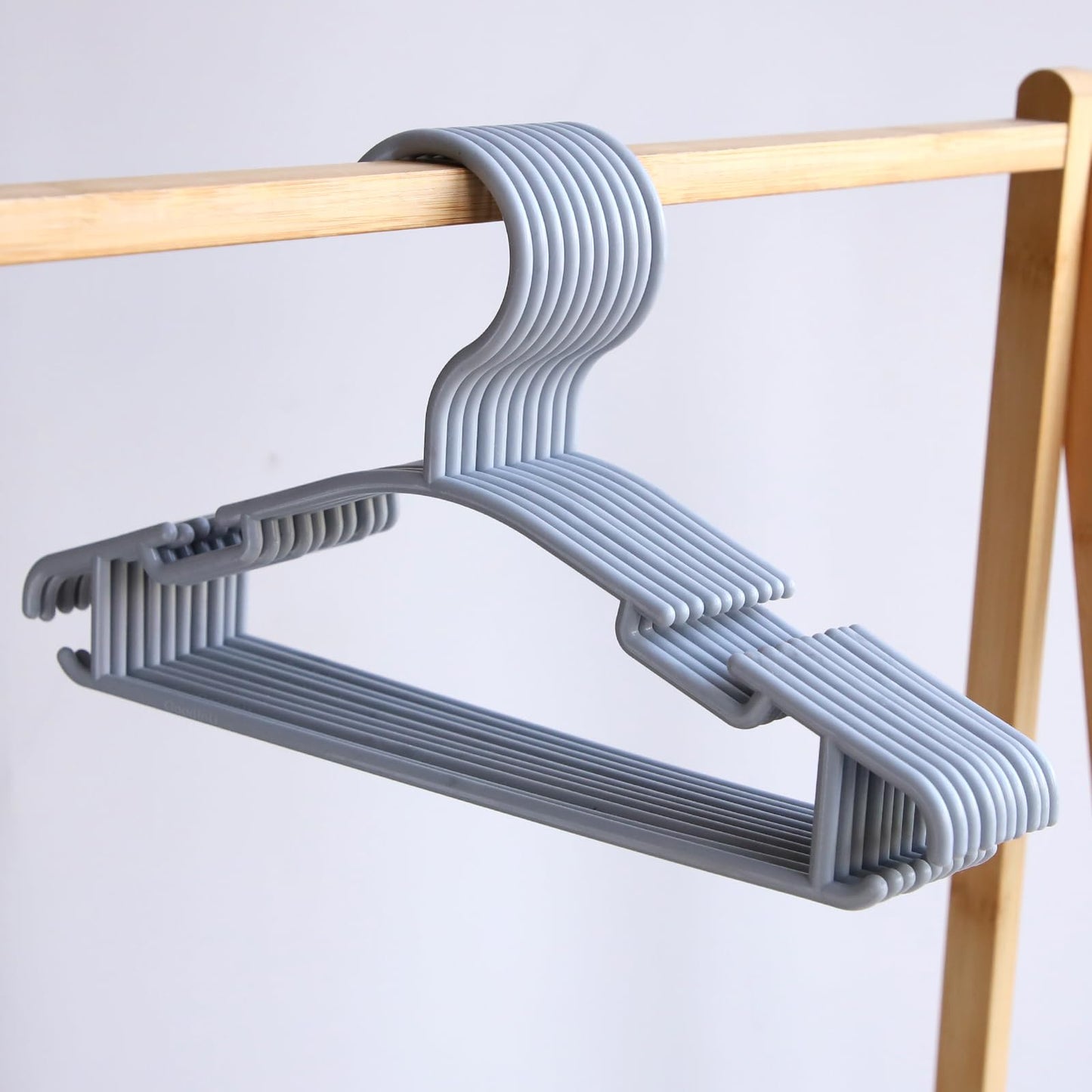 Plastic Baby Clothes Hangers - Kids Hangers for Closet Baby Hangers for Boys and Girls Closet Gray Child Hanger for Clothing Pants Coats 60 Pack
